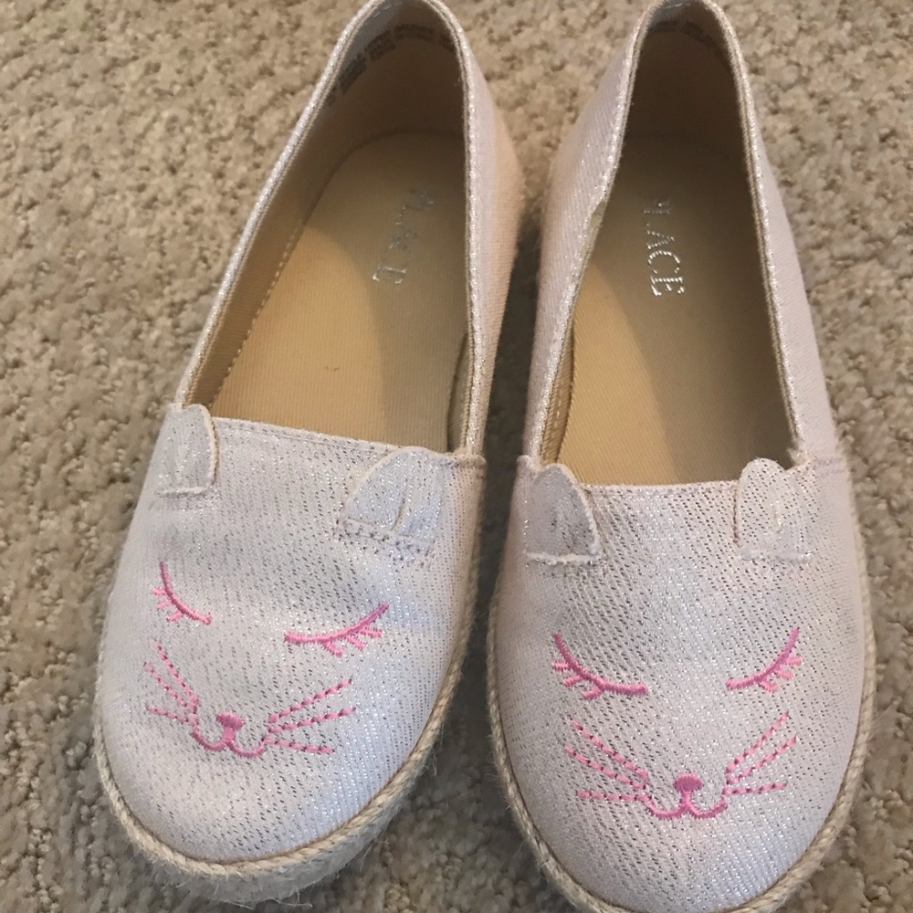 Toddler girls cat sparkle espadrilles size 10t